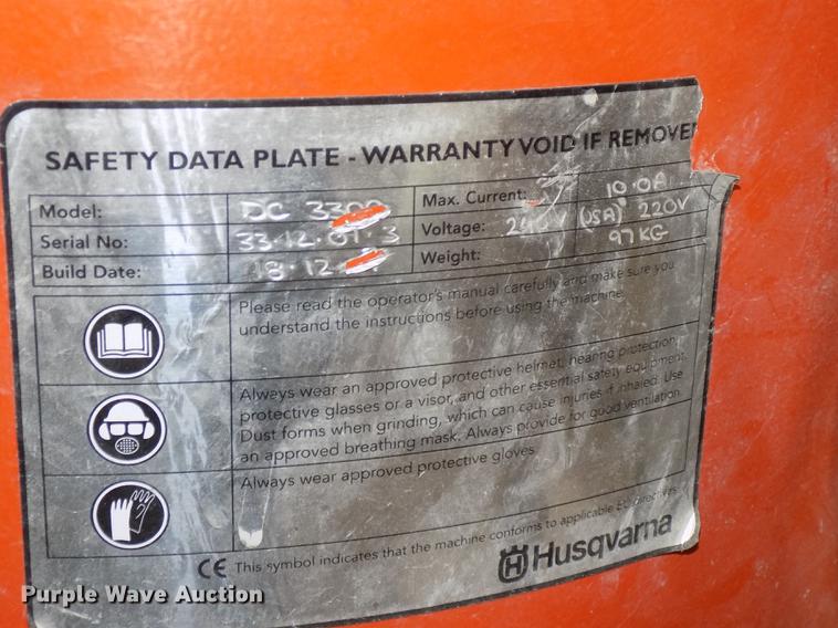 image for item DZ9619 (2) Husqvarna concrete dust extractor vacuums