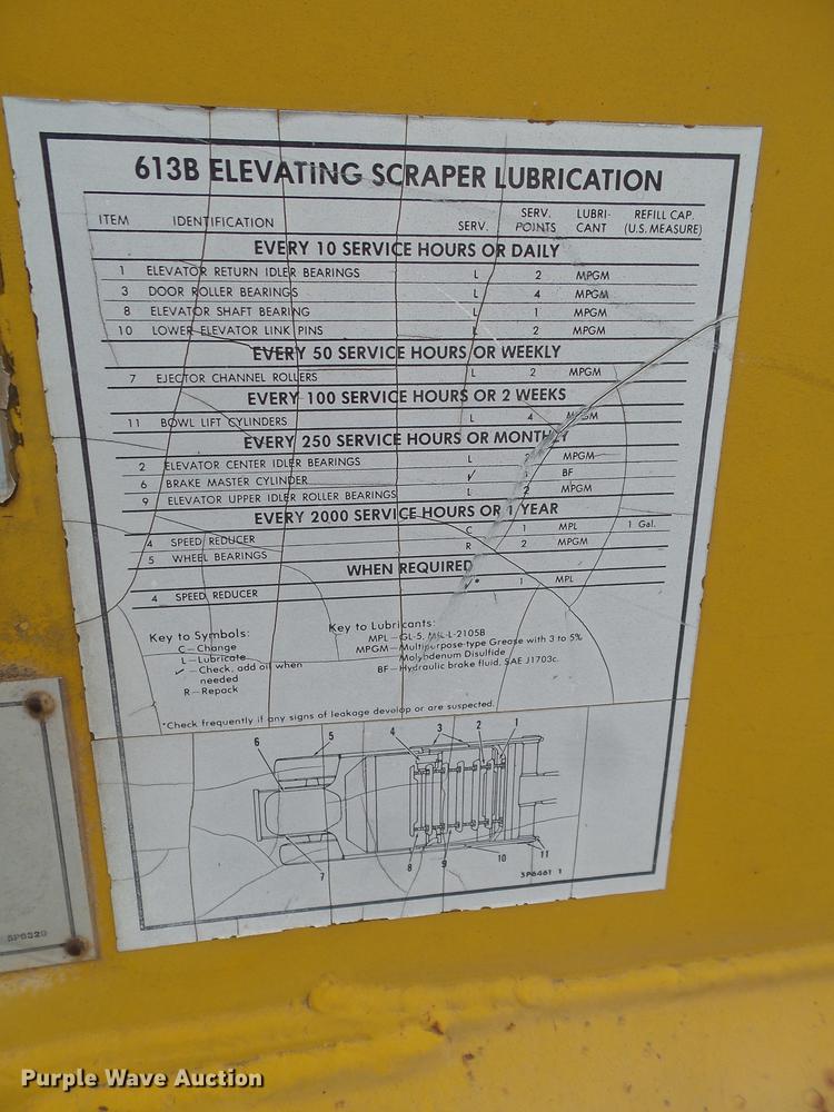 image for item EI9705 1977 Caterpillar 613B scraper