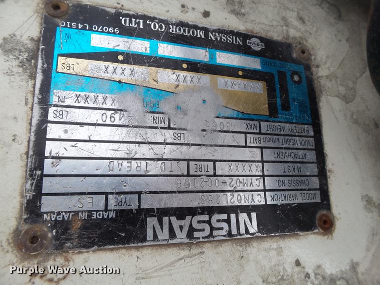 image for item EI9712 Nissan CYM02L25S forklift