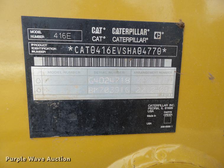 image for item EI9724 2008 Caterpillar 416E backhoe