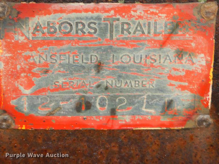 image for item ER9354 1972 Nabors equipment trailer