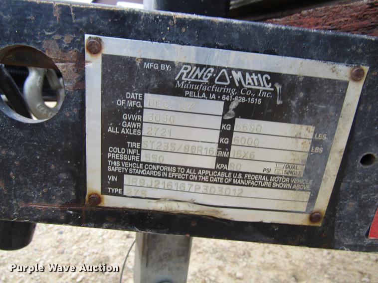 image for item EU9537 2007 Ring Omatic 275 vacuum excavator trailer