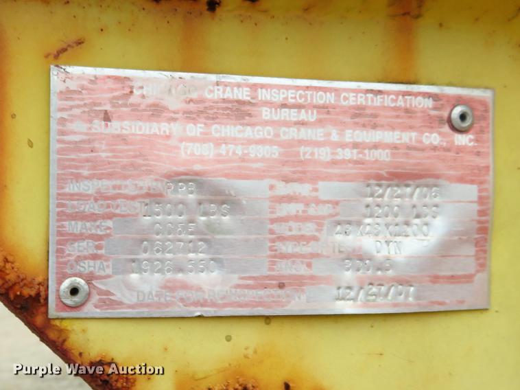 image for item EV9540 Chicago Crane 48X48X1200 man basket