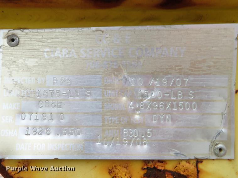 image for item EV9541 Chicago Crane 48X96X1300 man basket