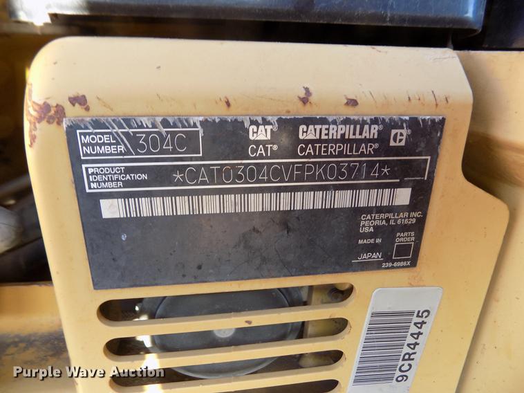 image for item FE9259 2008 Caterpillar 304C CR mini excavator