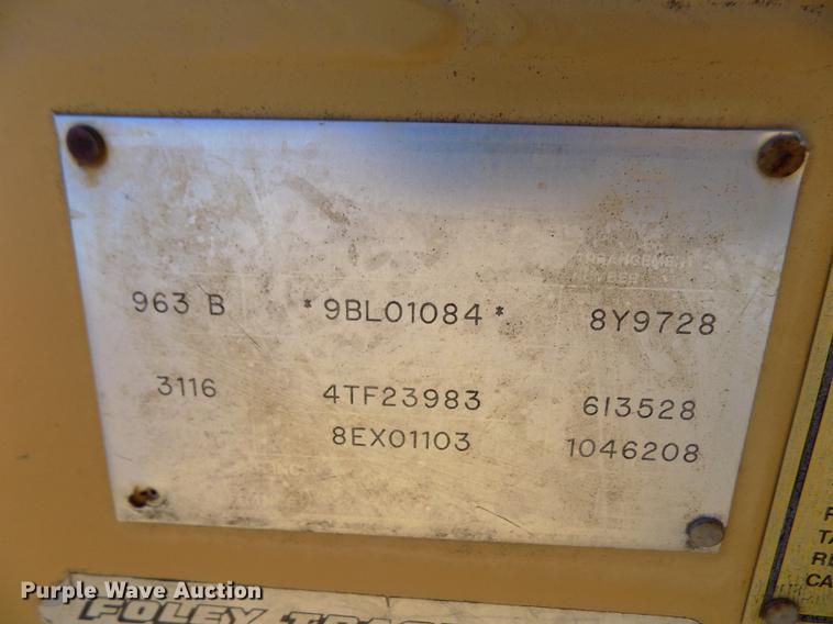 image for item FE9261 1996 Caterpillar 963B track loader