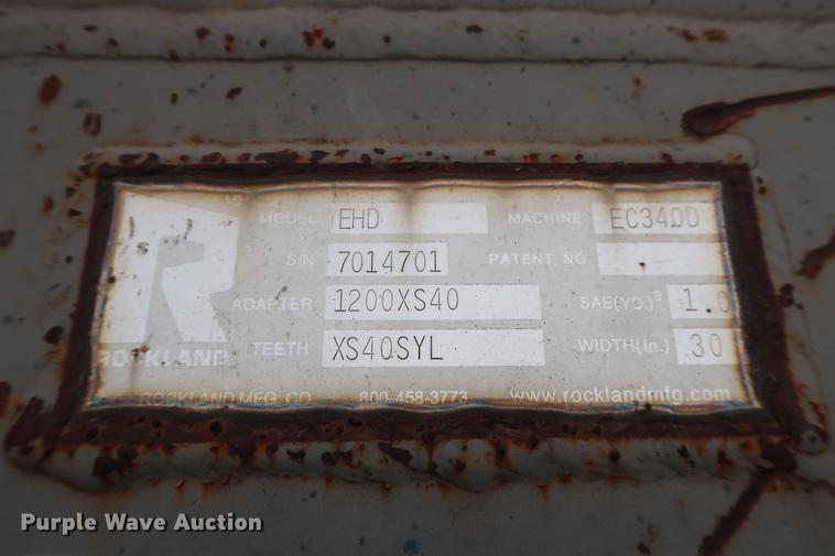 image for item FE9552 Rockland 30"W excavator bucket