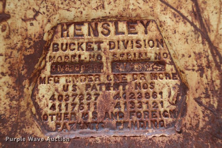 image for item FE9554 Hensley 26"W v-bottom excavator bucket