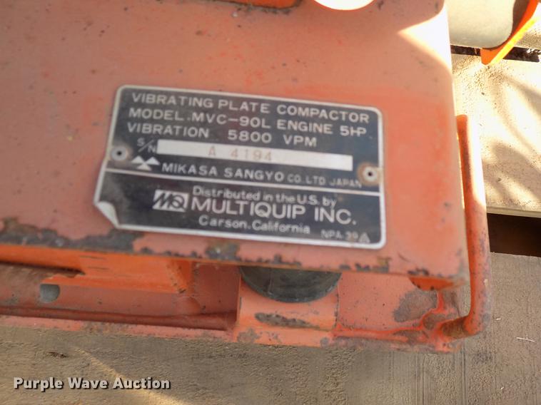 image for item FQ9112 Multiquip Mikasa plate compactor
