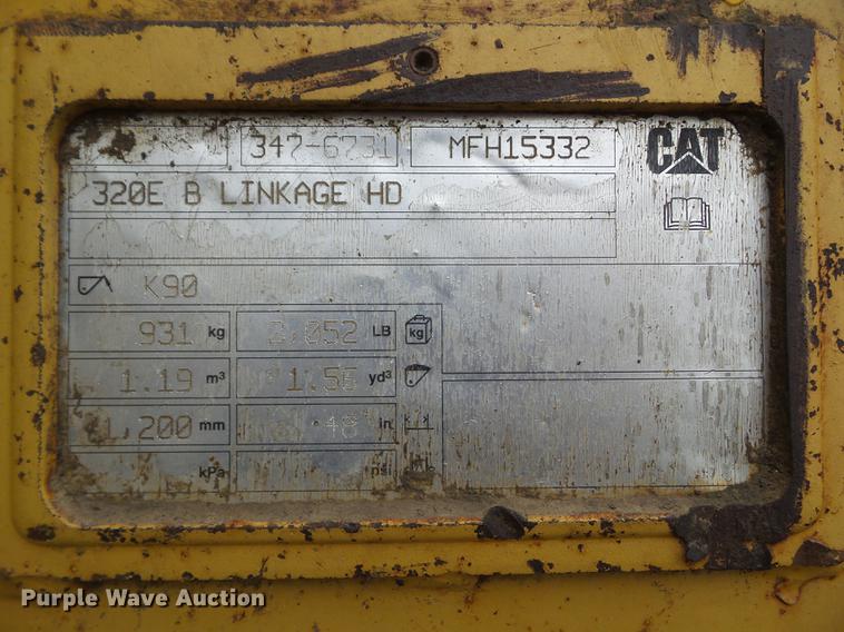 image for item L5728 2013 Caterpillar 320EL excavator