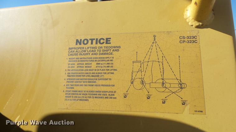 image for item DC1314 2006 Caterpillar CP-323C single drum vibratory roller