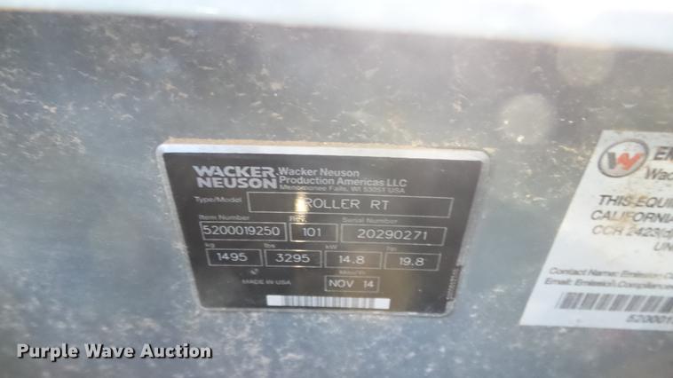 image for item DC1317 2014 Wacker RTSC3 trench compactor