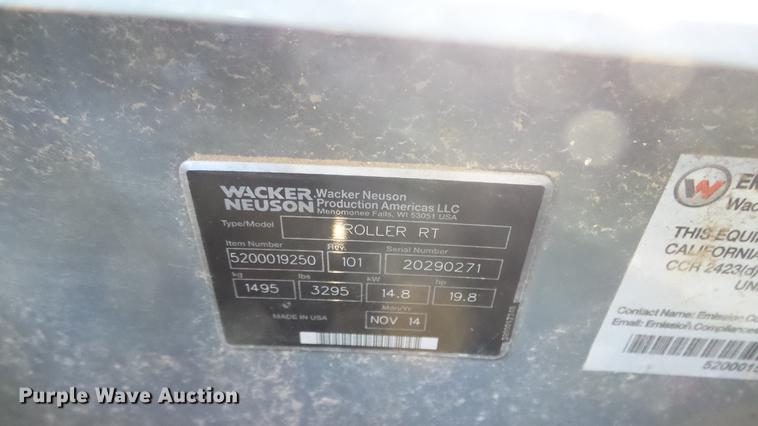 image for item DC1317 2014 Wacker RTSC3 trench compactor