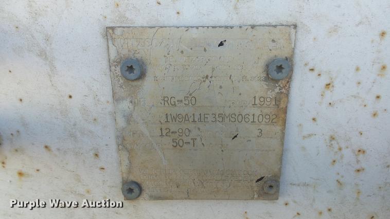 image for item DC1319 1991 Witzco Challenger RG50 lowboy equipment trailer