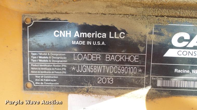 image for item DC1320 2013 Case 580 Super N WT backhoe