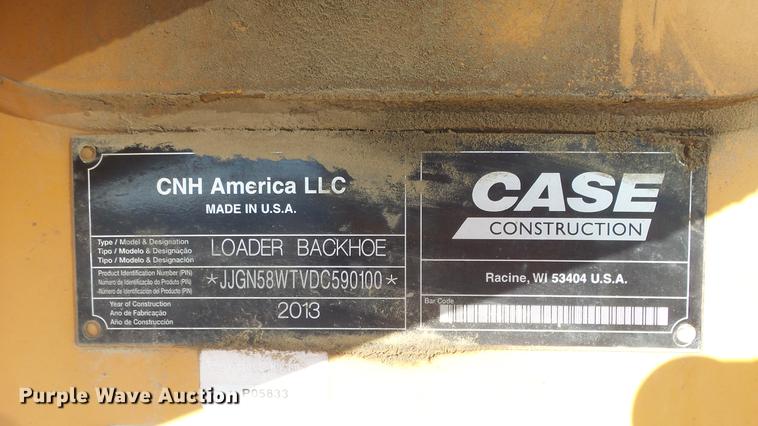 image for item DC1320 2013 Case 580 Super N WT backhoe