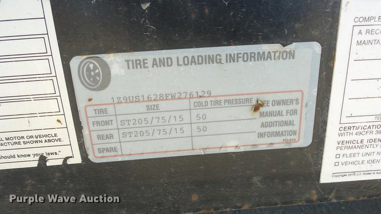 image for item DG2792 2015 102 Ironworks utility trailer