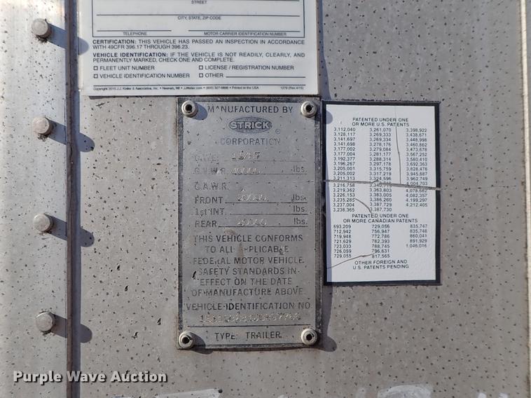 image for item DG2870 1988 Strick dry van trailer