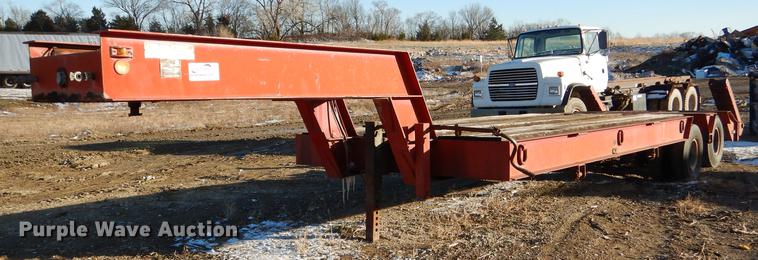 image for item DE0002 1978 Tech-Steel HLB34225 lowboy equipment trailer