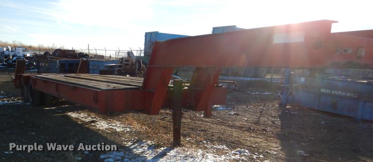 image for item DE0002 1978 Tech-Steel HLB34225 lowboy equipment trailer