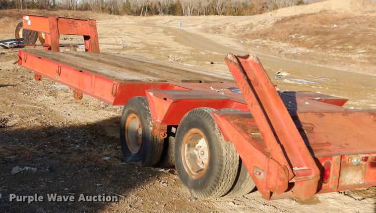 image for item DE0002 1978 Tech-Steel HLB34225 lowboy equipment trailer