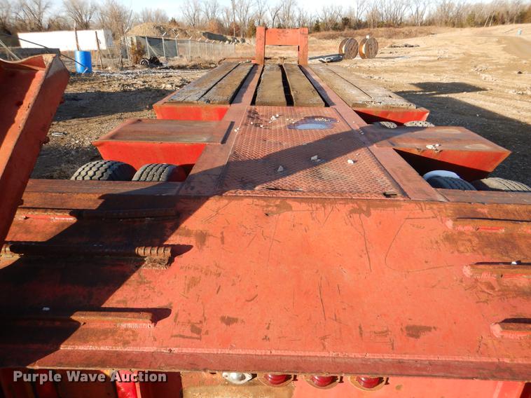 image for item DE0002 1978 Tech-Steel HLB34225 lowboy equipment trailer