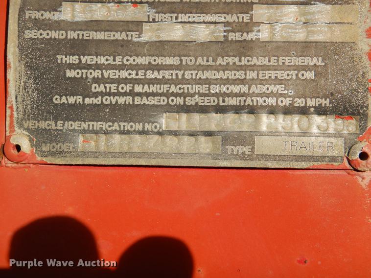 image for item DE0002 1978 Tech-Steel HLB34225 lowboy equipment trailer