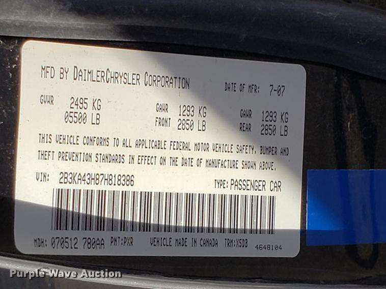 image for item DF1323 2007 Dodge Charger