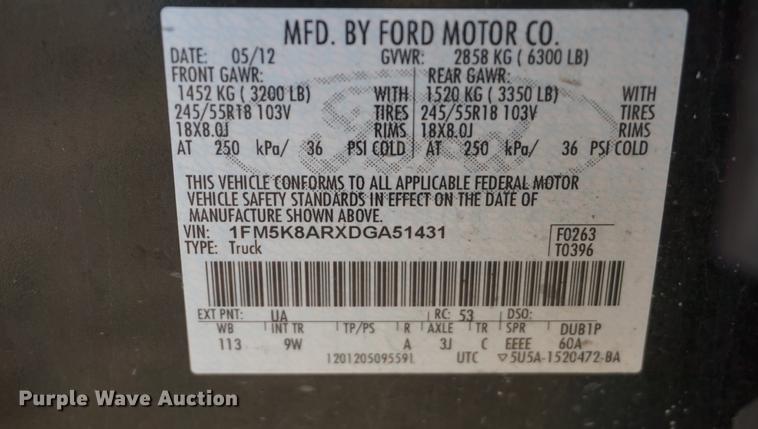 image for item DF1728 2013 Ford Explorer Police Interceptor SUV