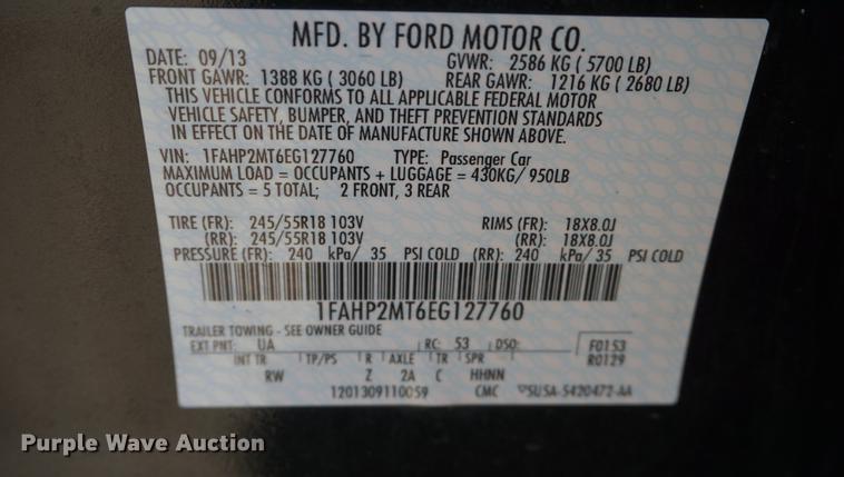 image for item DF1730 2014 Ford Taurus Police Interceptor