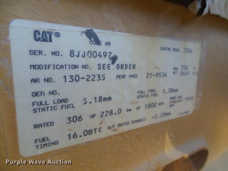 image for item DF2831 1999 Caterpillar XQ225-3306 generator