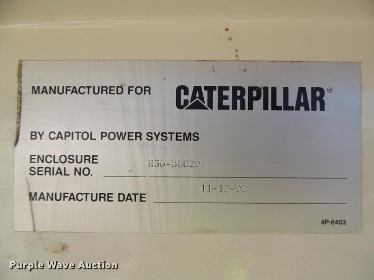 image for item DF2831 1999 Caterpillar XQ225-3306 generator