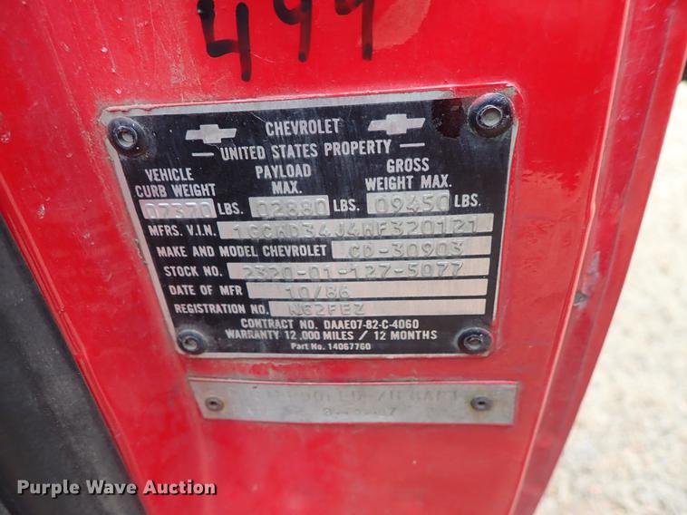 image for item DG2907 1987 Chevrolet brush fire truck