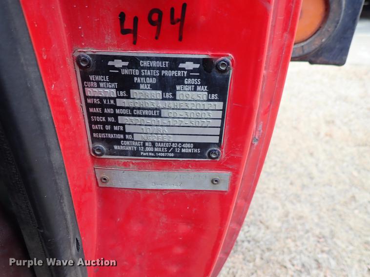 image for item DG2907 1987 Chevrolet brush fire truck