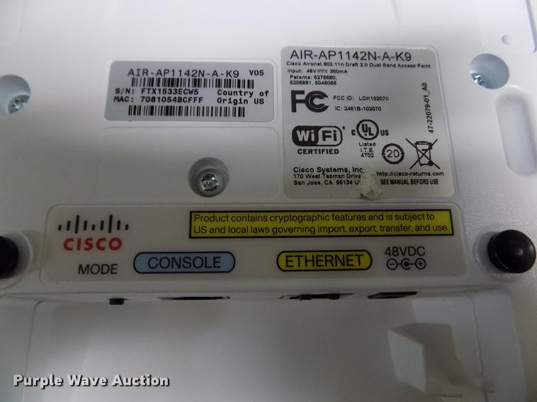 image for item DY9175 (9) Cisco Air-AP1142-N-K9 access points