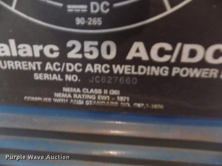 image for item DY9180 Miller Dialarc 250 AC/DC welder