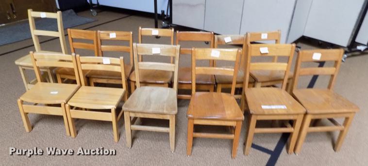 image for item DY9185 (13) wood preschool chairs