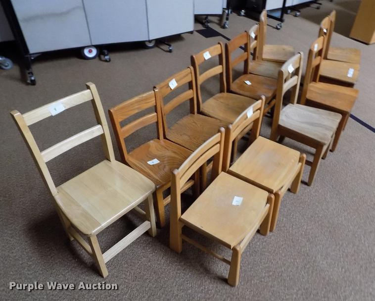image for item DY9185 (13) wood preschool chairs