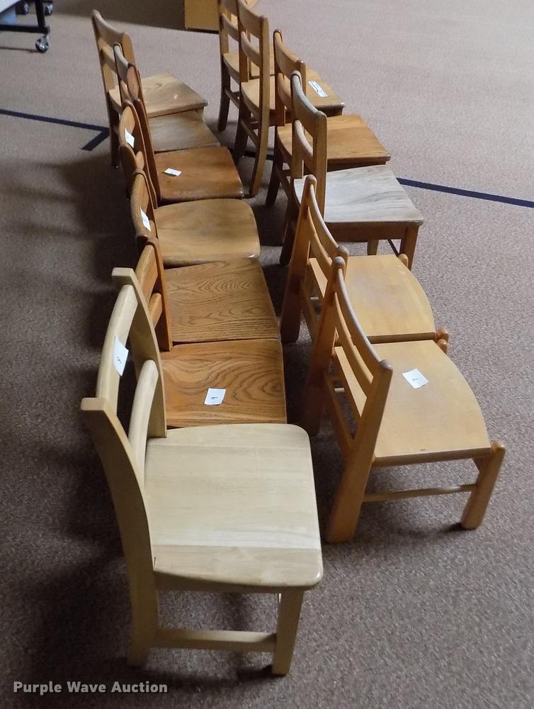 image for item DY9185 (13) wood preschool chairs