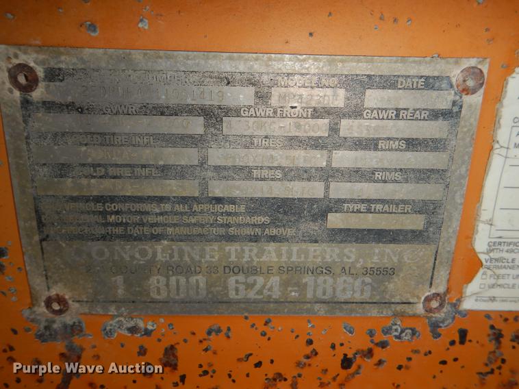 image for item EA9008 2001 Econoline MP423DE equipment trailer