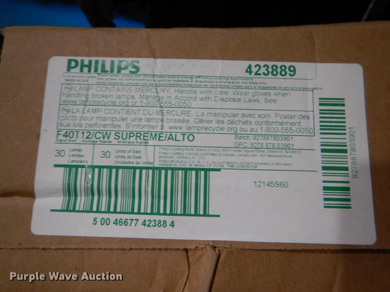 image for item EA9029 (46) Phillips Alto F40T12 light bulbs