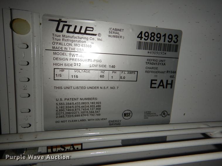 image for item EA9059 True TWT-48 refrigerator