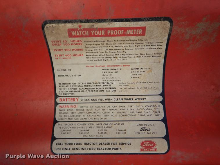 image for item EA9070 1960 Ford 801 tractor