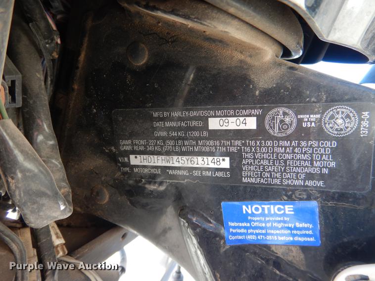 image for item FE9299 2005 Harley Davidson FLHPI Road King motorcycle