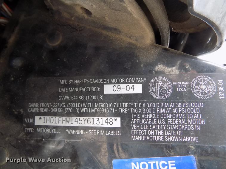 image for item FE9299 2005 Harley Davidson FLHPI Road King motorcycle