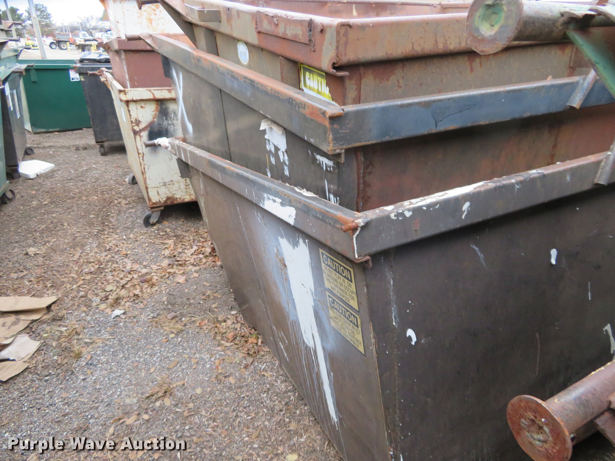 (30) steel dumpsters in El Dorado, KS Item DE6557 sold Purple Wave