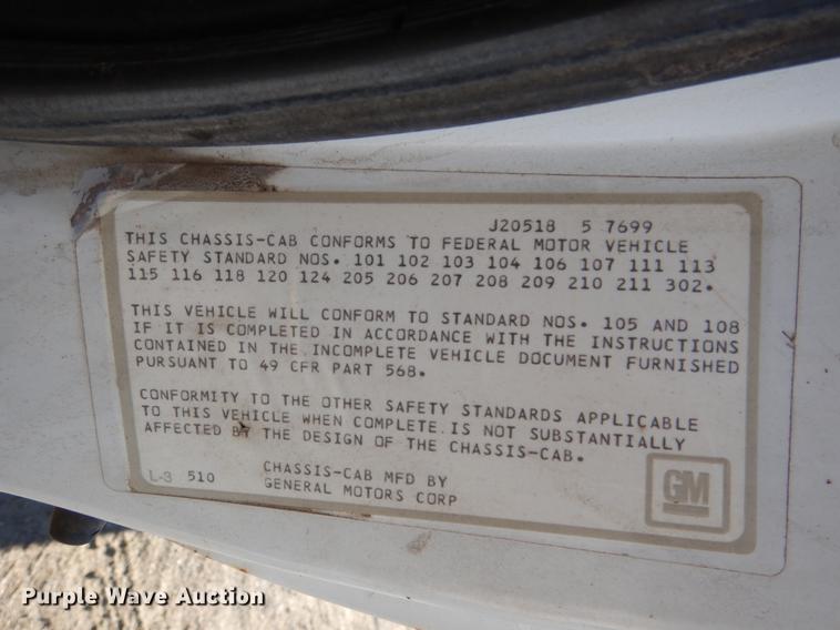 image for item DX9480 1987 GMC 7000 feed delivery truck