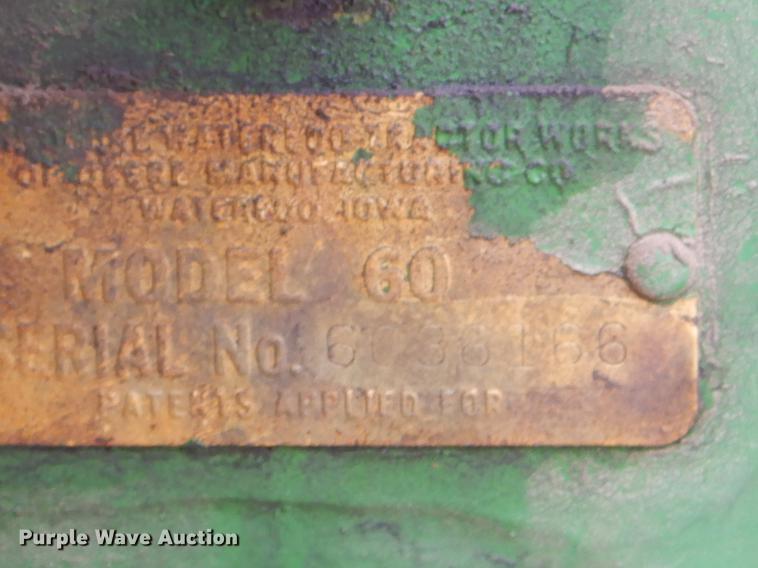 image for item ER9317 John Deere 60 tractor