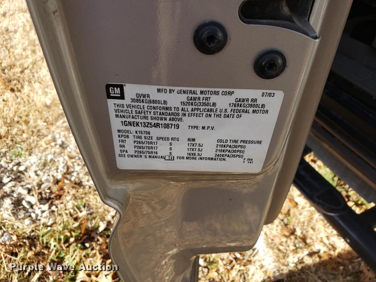 image for item DF1326 2004 Chevrolet Tahoe SUV