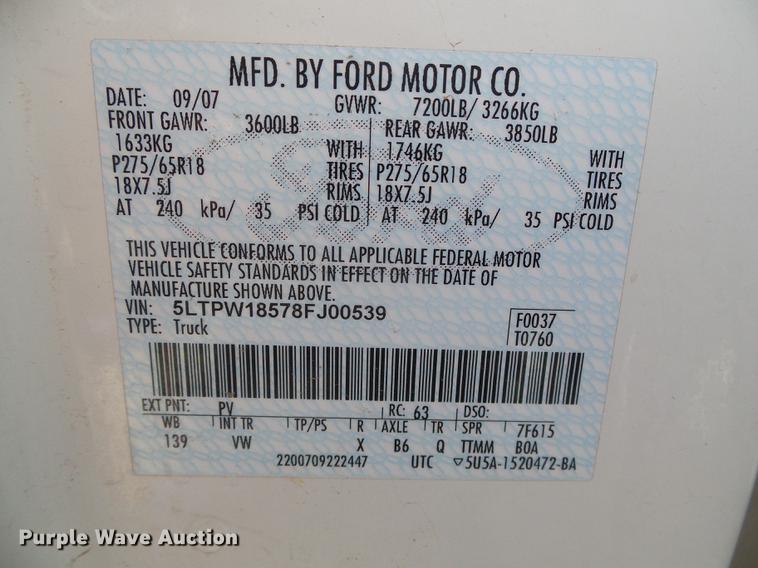 image for item DF2885 2008 Lincoln Mark LT SUV